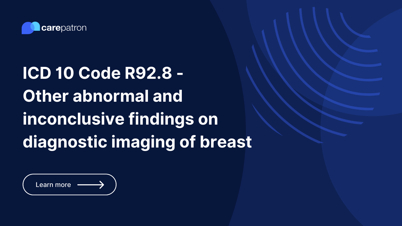 R92.8 Other abnormal and inconclusive findings on diagnostic imaging